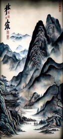 国画山水图