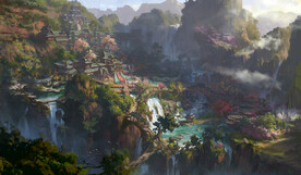 古风 传统建筑 山水风景 亭台