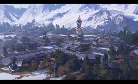 古风 传统建筑 山水风景 亭台