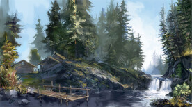 古风 传统建筑 山水风景 亭台