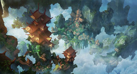 古风 传统建筑 山水风景 亭台