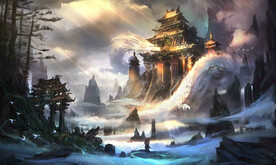 古风 传统建筑 山水风景 亭台