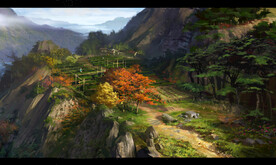 古风 传统建筑 山水风景 亭台