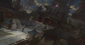 古风 传统建筑 山水风景 亭台