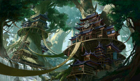 古风 传统建筑 山水风景 亭台