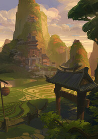 古风 传统建筑 山水风景 亭台