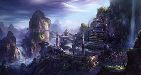 古风 传统建筑 山水风景 亭台