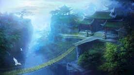 古风 传统建筑 山水风景 亭台