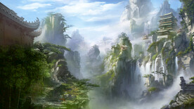 古风 传统建筑 山水风景 亭台