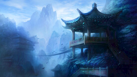 古风 传统建筑 山水风景 亭台