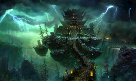 古风 传统建筑 山水风景 亭台