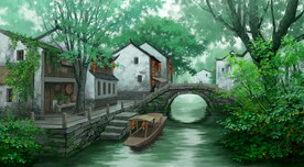 古风 传统建筑 山水风景 亭台