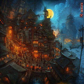 古风 传统建筑 山水风景 亭台