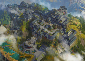 古风 传统建筑 山水风景 亭台