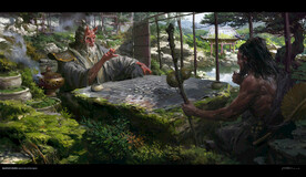 古风 传统建筑 山水风景 亭台