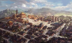 古风 传统建筑 山水风景 亭台