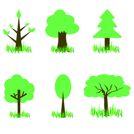 树木插画元素