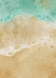 水彩海滩 