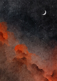 水彩月夜 