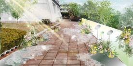 黄绿小清新婚礼会场