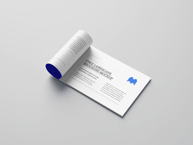 A4横向书本杂志画册样机模板