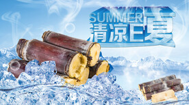 夏日素材冰镇黑甘蔗