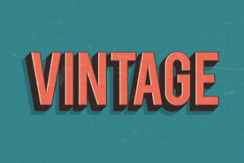 复古字体效果样机