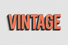 复古字体效果样机