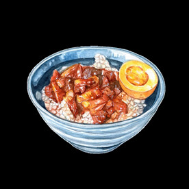 手绘卤肉饭