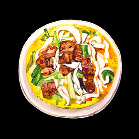 手绘牛肉米粉