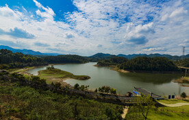 磐安  皇城湖 水面  倒影 