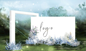 白蓝水元素婚礼效果图