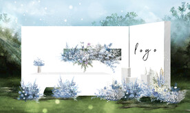 白蓝水元素婚礼效果图