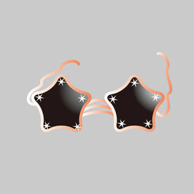 星形太阳镜图片矢量图