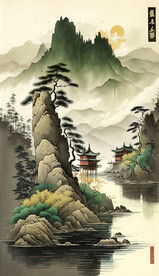 国画山水画