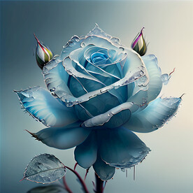 蓝色玫瑰花