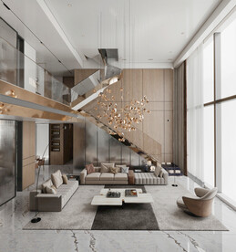 别墅豪宅客厅室内效果图