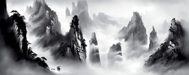 水墨山水画
