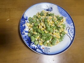 玉米四季豆拼盘