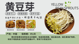 胖东来超市黄豆芽商品介绍展板