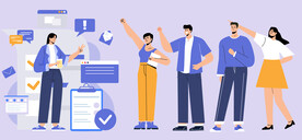 公司员工矢量插画