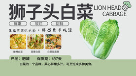胖东来超市吊旗展板介绍白菜狮子