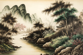 国画山水画