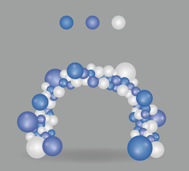 深蓝色气球拱门