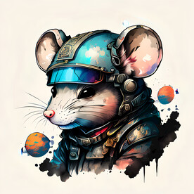 十二生肖老鼠插画