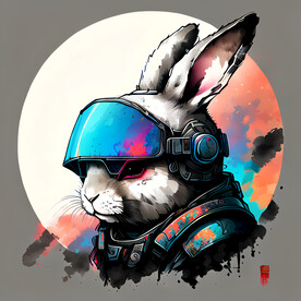 十二生肖兔子插画