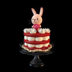 甜品 甜点 蛋糕兔子png