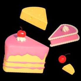 甜品甜点蛋糕草莓 樱桃png