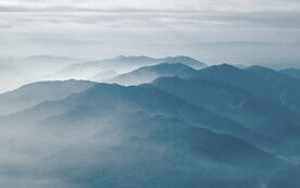 群山 古风 蓝色 山