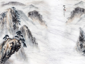 山水情 古风背景